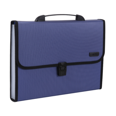 得力(deli)文具A4/12格藍(lán)色文件包 辦公手提資料包風(fēng)琴包 學(xué)生試卷分類(lèi)收納包 單個(gè)裝